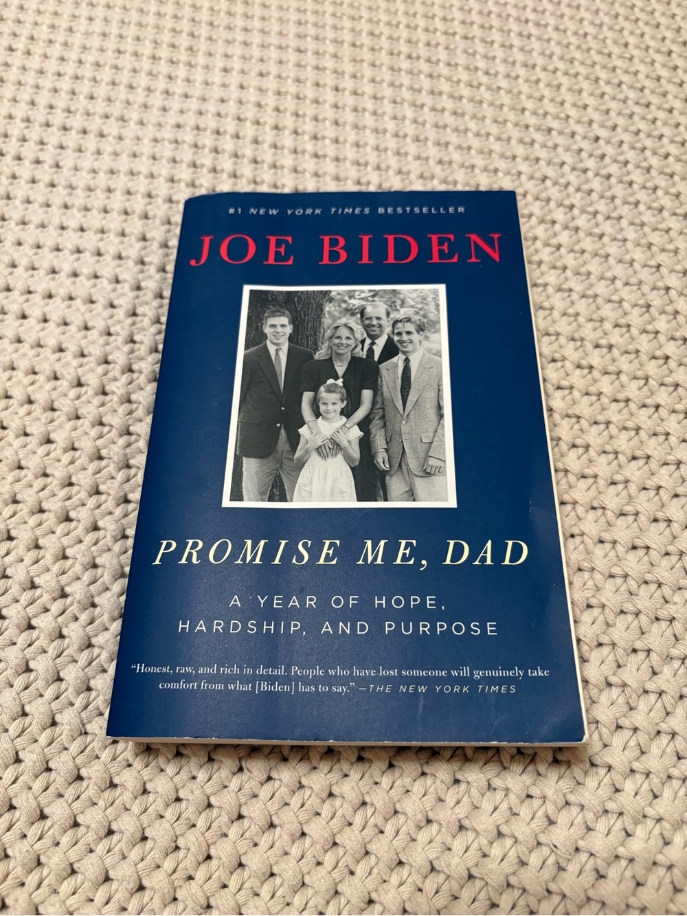 Promise Me, Dad — Navy Blue Paperback (Back Cover)